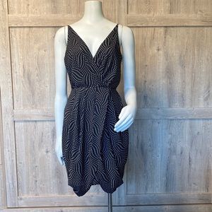 Express brand NWT black & white faux wrap front above the knee dress